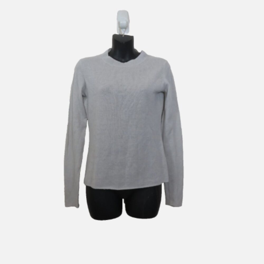 Vince size XS Slim Fit Crew Neck Cashmere Sweater Pullover Light Gray Basic